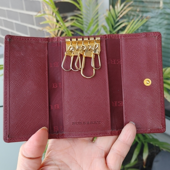 Burberry Check Print Canvas Leather Keyholder - Picture 5 of 14